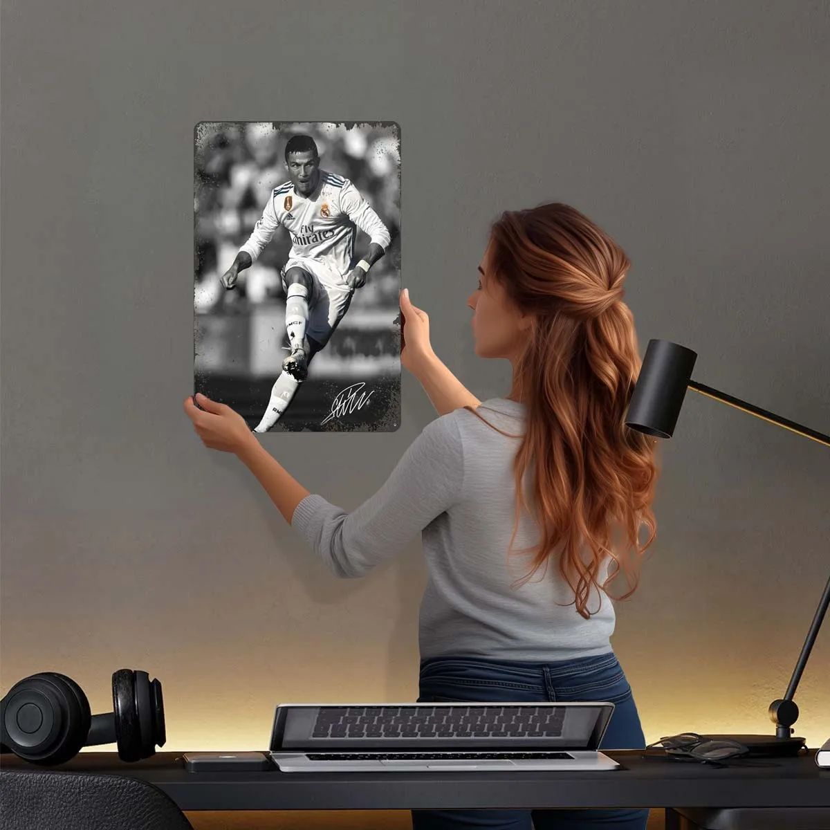 Ronaldo CR7 Metal Sign Sports Poster Bar Decoration Room Customizable Tinplate Signs for Wall Art Decoration Vintage Metal Plate