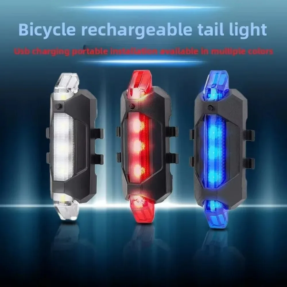 1PCS for Bicycle Safety Warning Taillight USB Charging Headlight Riding Equipment Bike Light Waterproof Cycling  Accessorie
