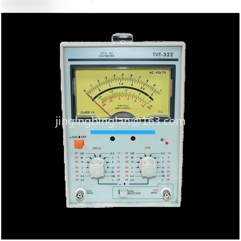 TVT-322 High Precision AC Dual Needle Millivolt Meter Dual Channel Independent Test Measuring Instrument Accessories