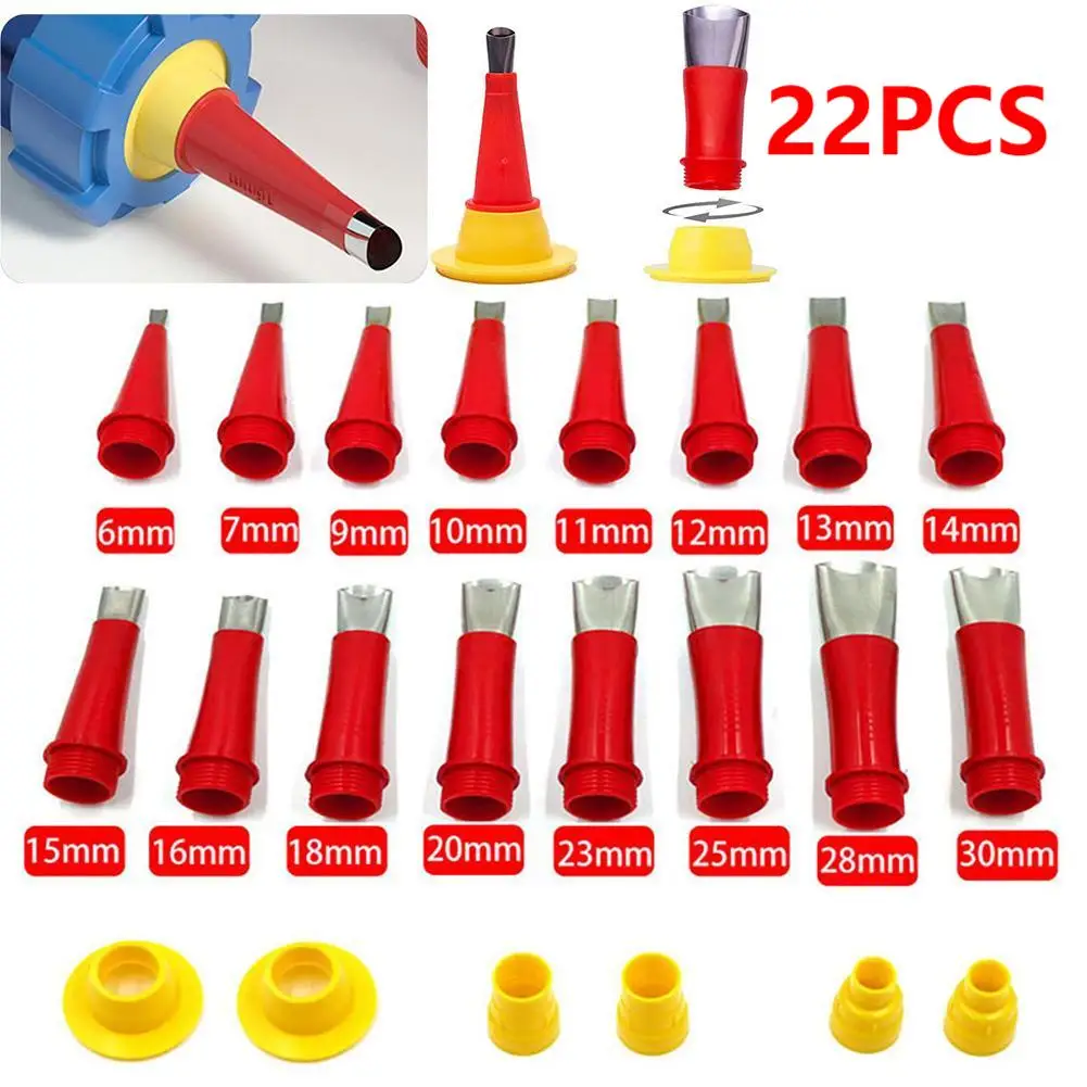 

22PCS Stainless Steel Caulk Nozzle Applicator Caulking Finisher Glue Silicone Sealant Finishing Tool Kitchen Bathroom Sink Joint