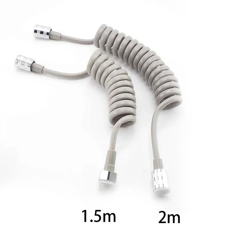 1.5M 2M Flexible Spring Shower Hose Water Plumbing Toilet Bidet Sprayer Gun Telephone Line Plumbing Hoses bathroom Accessories