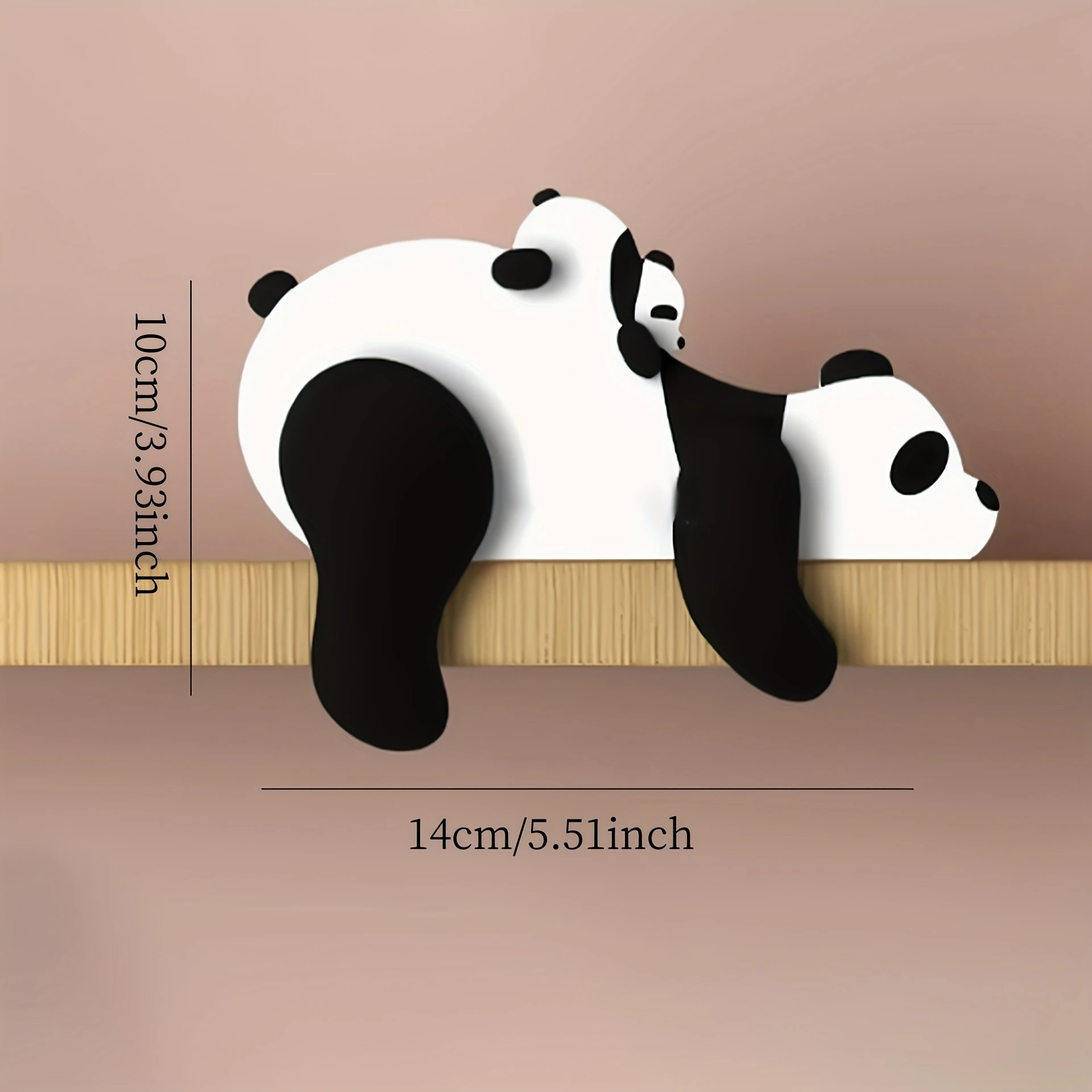 3D Cartoon Animal Corner Home Frame, Decorative Item Wooden Door Frame Art Design Panda Fox Rabbit Bear Children's Room Decor