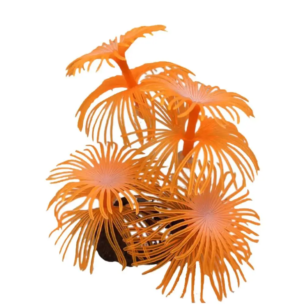 Decorative Artificial Coral Simulation Silicone Fish Tank Water Grass Soft Fake Coral Plant Fake Underwater Coral Landscape