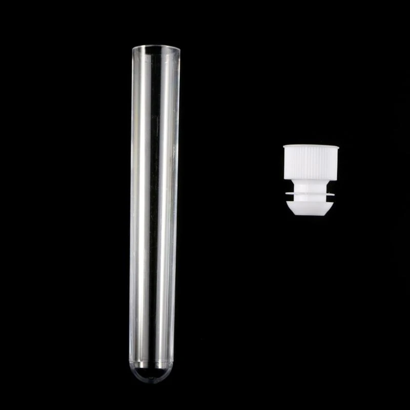 10Pcs Clear Plastic Centrifuge Tubes with Anti-leaking Cap for Teacher Students
