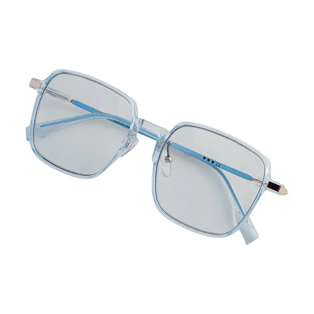 Meekleurende Glas Groot Frame Kleurverandering Bril Voor Vrouwen Licht Gevoel Kleurverandering Zonnebril Brilmontuur Met Geen Graden X4I0