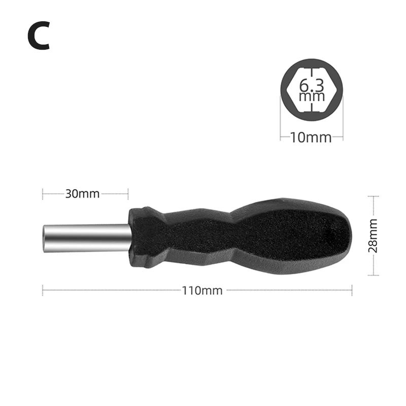 Multifunctional 1/4 6.35mm 6.3mm Ratchet Screwdriver Bit Holder Handle Magnetic Bit Driver for Slotted Hex Torx Phillips Bit