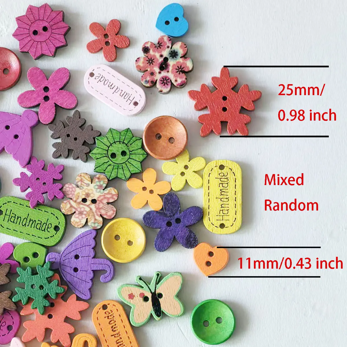 30PCS Mixed Wood Charm Connectors DIY Handicrafts Accessories Supplies Practical Students Material Bag Size 11-25mm