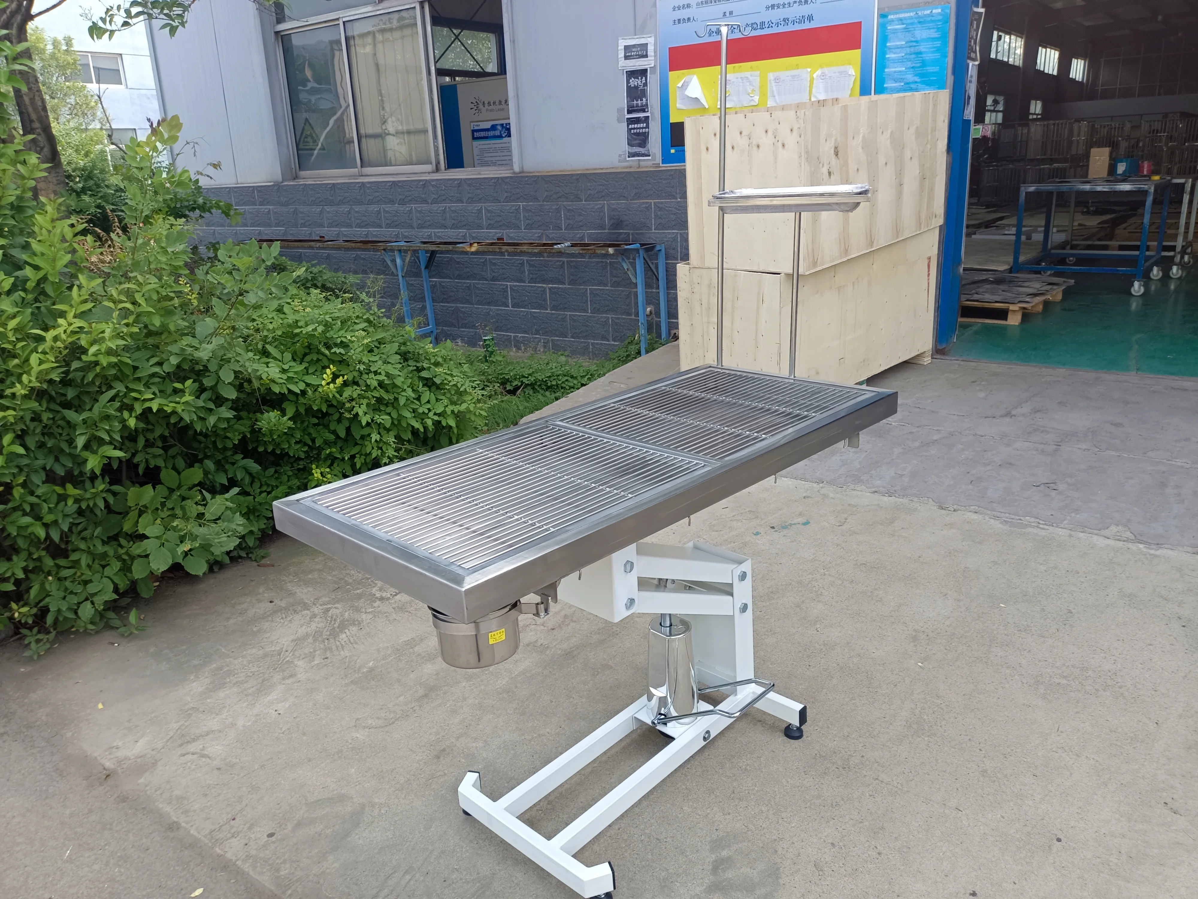 USMILEPET 304 Stainless Steel Silver Veterinary Examination Treatment Table for Pet Hospital Hydraulic Vet Table 140x60x54-112cm