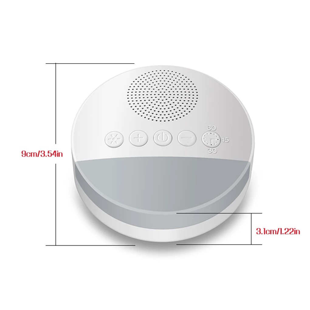 Baby White Noise Machine Kids Sleep Sound Player Night Light Timer Noise Player Rechargeable Timed Shutdown USB Sleep Machine