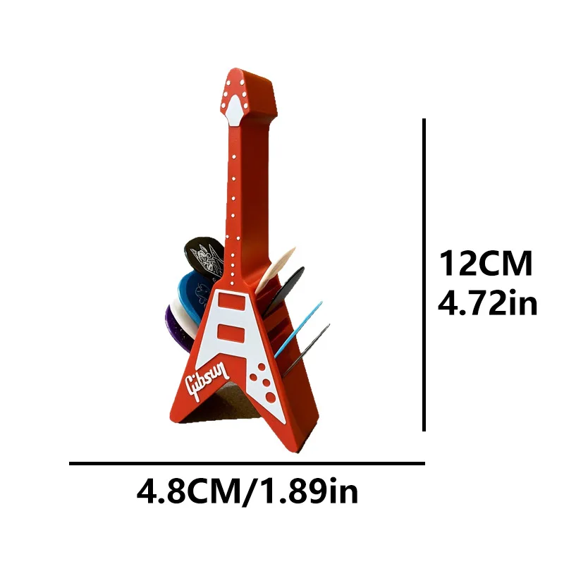 عبوة واحدة من حامل اختيار الجيتار مع 10 فتحات، ملحق جيتار عصري وعصري يحل مشكلة الالتقاط في المكان الأخطاء أو فقدانهم. صندوق تخزين اختيار الجيتار، الهدية المثالية لعازفي الجيتار، متوفر بلونين #2