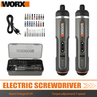 Worx 4V Electric Screwdriver Set Portable Electric Screwdriver Mini Drill Home Repair Electric Tool WX242