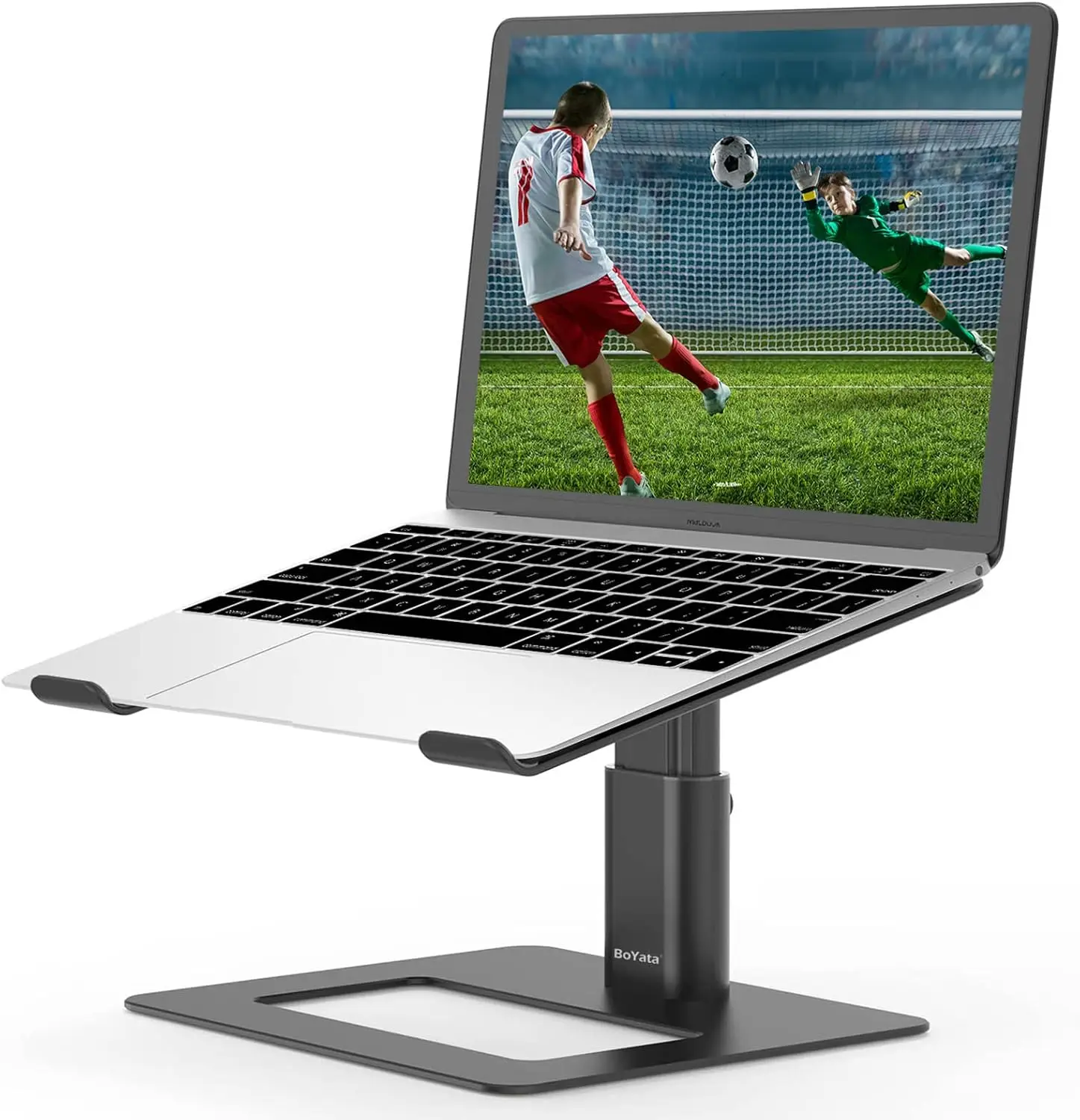 

Laptop Stand, Ergonomic Aluminum Height Adjustable Computer Stand Laptop Holder for Desk, Compatible with MacBook Pro/Air, De