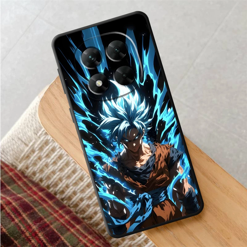ドラゴンボール 孫悟空 ハンサム ブラック ソフトフォンカバーケース Xiaomi Redmi Note 7 8 9S 12s 10S 11s 13 14 Pro Plus 9 10 11 12 Pro用