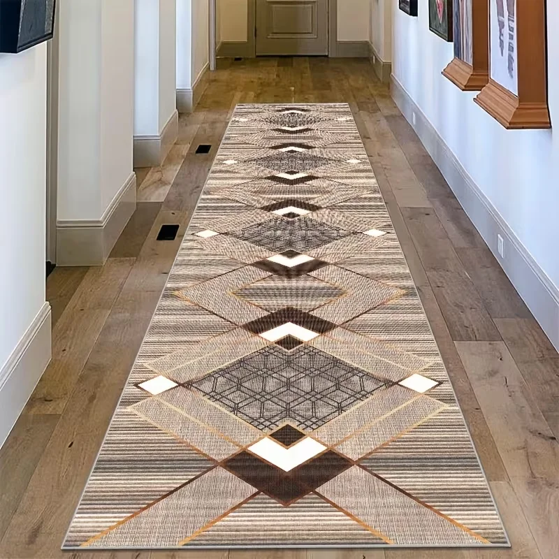Moroccan Geometric Style Corridor Carpet Anti Slip Corridor Long Carpet Laundry Room Bedroom Kitchen Home Decor New Products