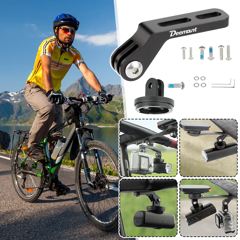 

Deemount Aluminum Seatpost Saddle Bracket Compatible with Sports Camera Lights Extension Holder cycling Accessories