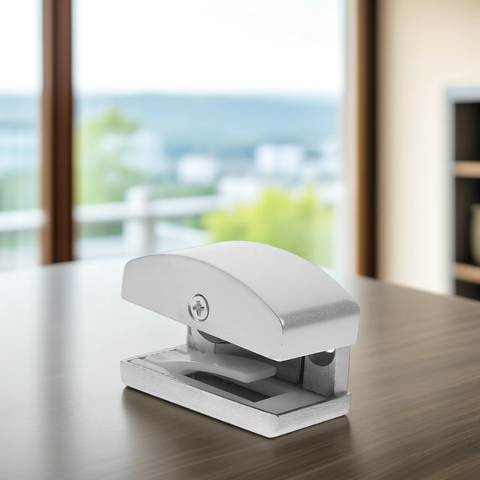 

2Pcs Bottom Door Guide for Shower Glass Minimalist Design Aluminum Alloy Rubber Sturdy Anti-Swing Sliding Door Guide Track