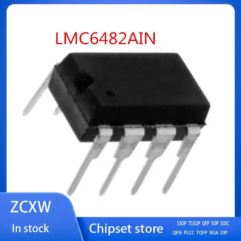 10PCS/LOT  NEW LMC6482AIN LMC6482   DIP-8