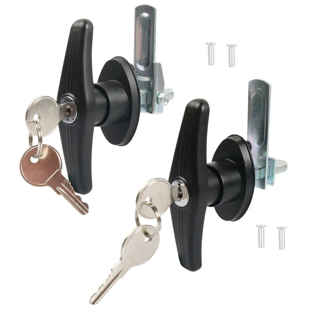 T-Handles Lock Truck Cap Camper Shell Locking T-Handle With Keys Door Latch T-Handle Lock Kit Door Hardware Lock Set