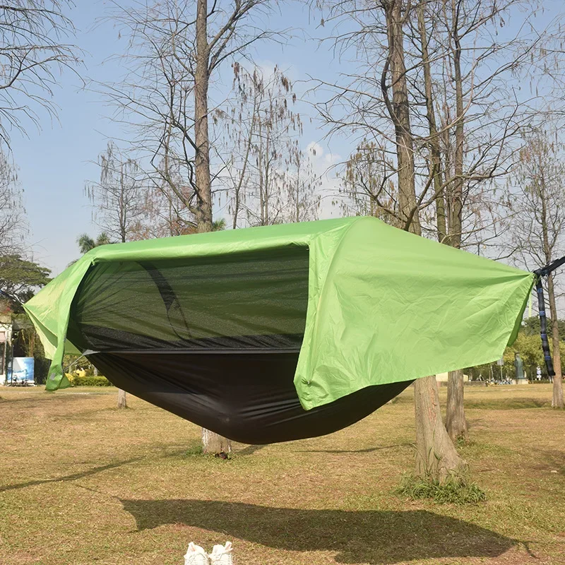 Parachute Nylon hammock with rainproof tent and mosquito net