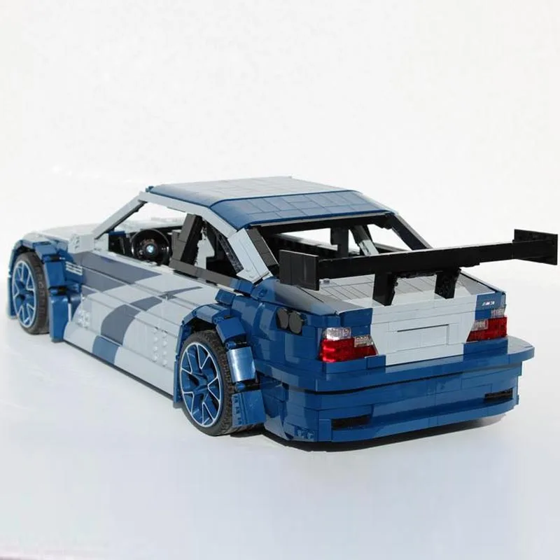 New MOC-142015 M3 E46 GTR Most Wanted - RC Model Supercar Racers Vehicles Building Blocks Bricks Toys Kids Boys Birthday Gifts