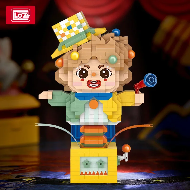 Lizhi LOZ small particle assembling blocks 8917 clown shape holiday decoration puzzle DIY boys and girls toys