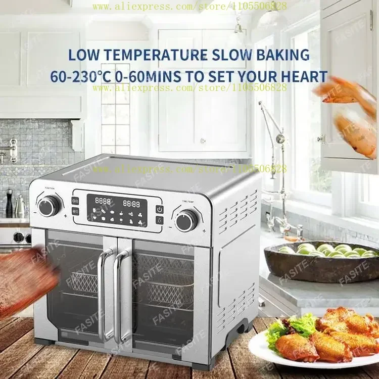 Smokeless Indoor Grill Air Fryer, Large Capacity, Toaster Oven, Built in Ovens, Electric Grills, Indoor