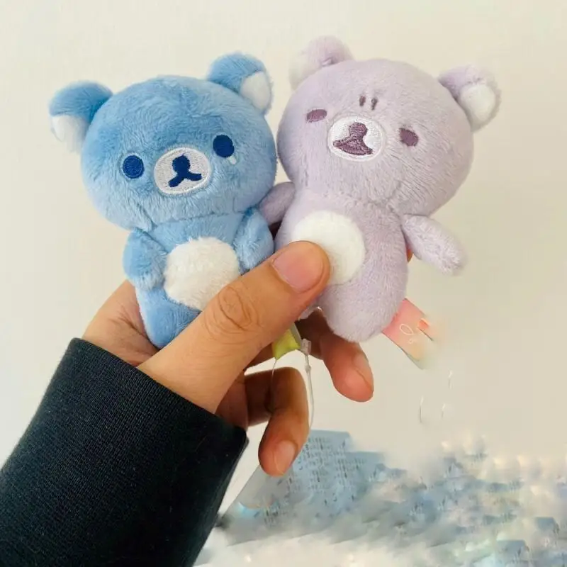 LLavero colgante de muñeca de Anime Rilakkuma de dibujos animados, piezas DIY, muñeco de oso bonito, bolsa de juguete, accesorios, oso de lágrimas azules, regalos de cumpleaños