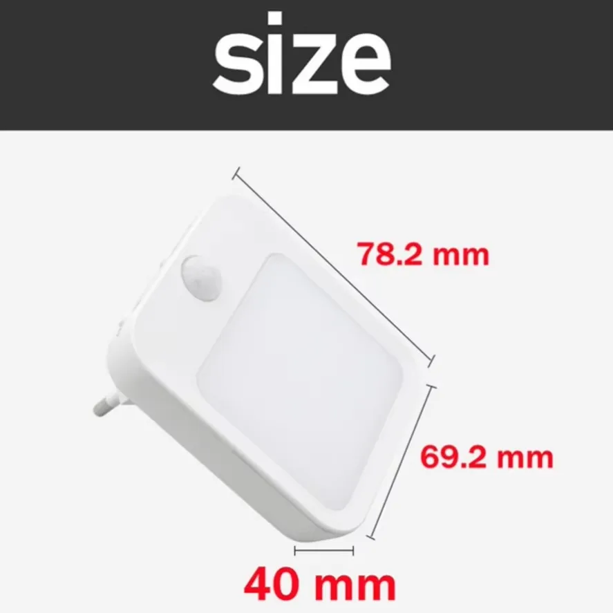 LED Night Lights EU/US Plug Motion Sensor Dimmable Cabinet Light for Baby Bedside Bedroom Corridor Wireless Night Lamp Lighting image 6