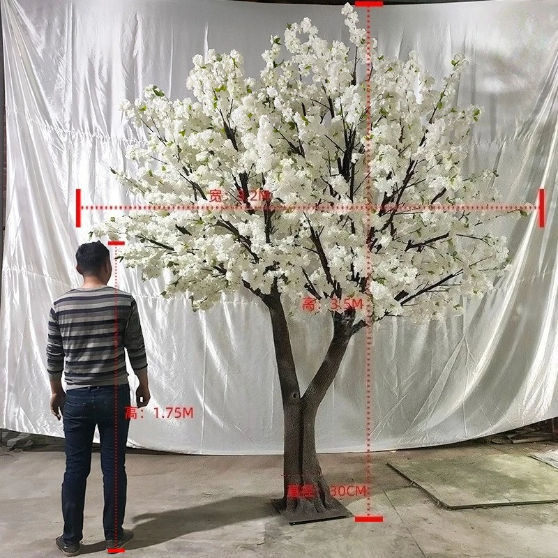 

Shopping mall landscaping simulation cherry tree fiberglass white cherry large ornaments indoor landscape tree