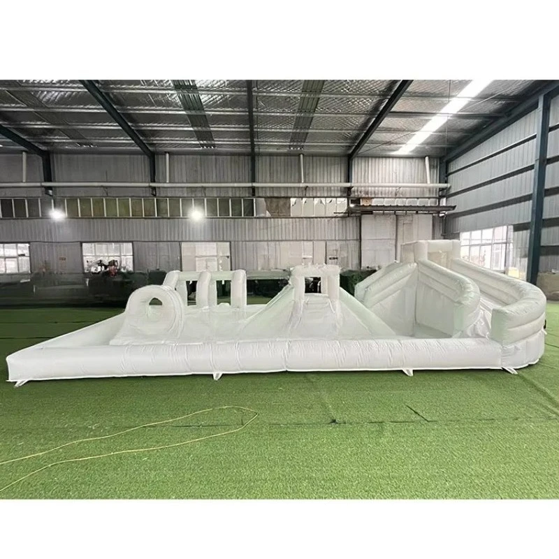 White inflatable water entertainment facilities, activity equipment rental, children's inflatable game equipment