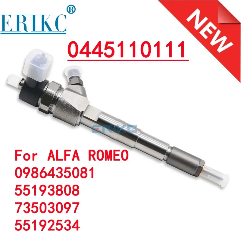 Inyector Diesel 0 445 110 111, Inyector Common Rail 0445110111, Boquilla de Inyección 55193808 73503097 55192534 para ALFA ROMEO 2.4 D 0986435081