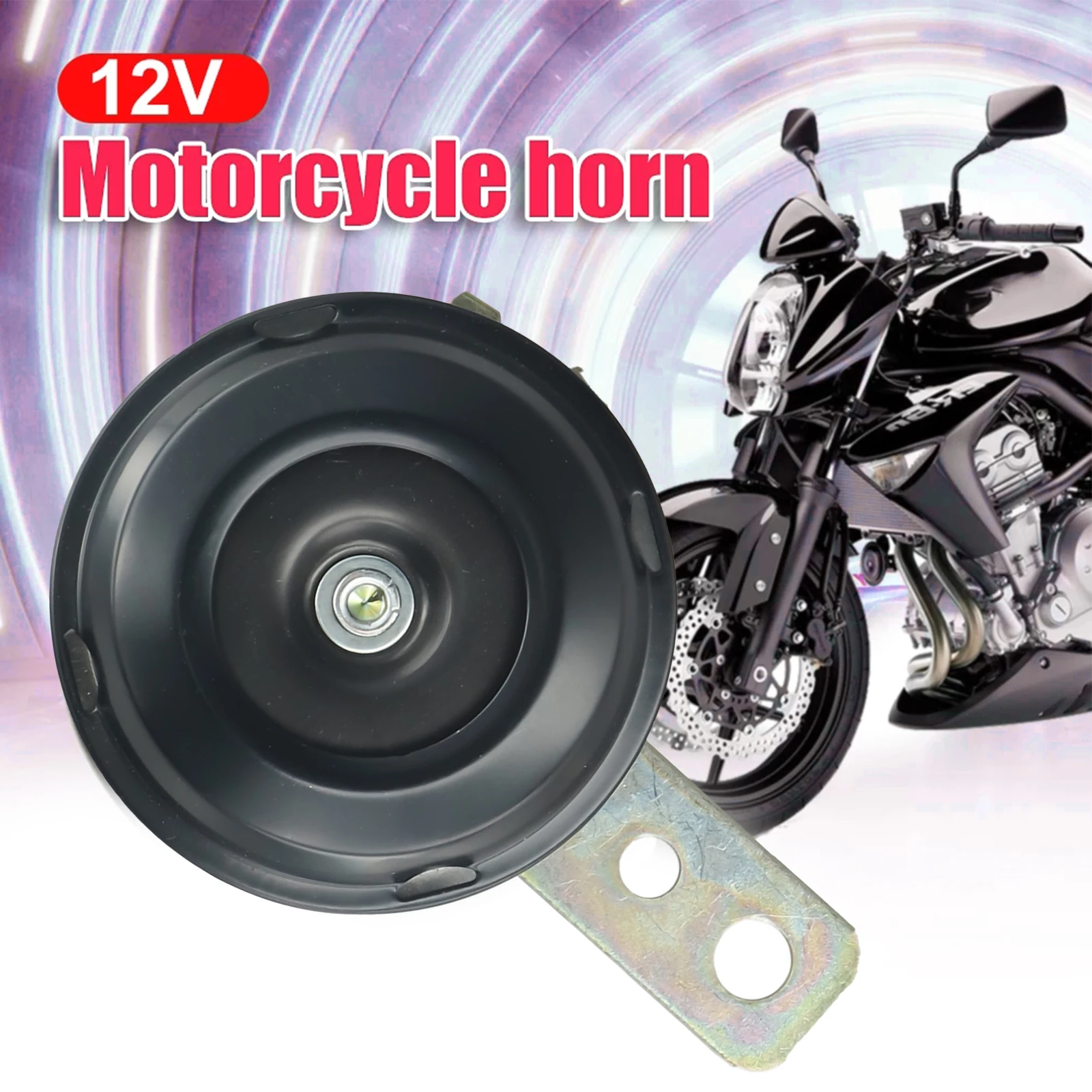 

Motorcycle Horn Zirconia Sand 1 Pcs 12V 1.5A 12v Black Electric Horn Loud 105db Strong Shock Motorbike Replacement Accessories