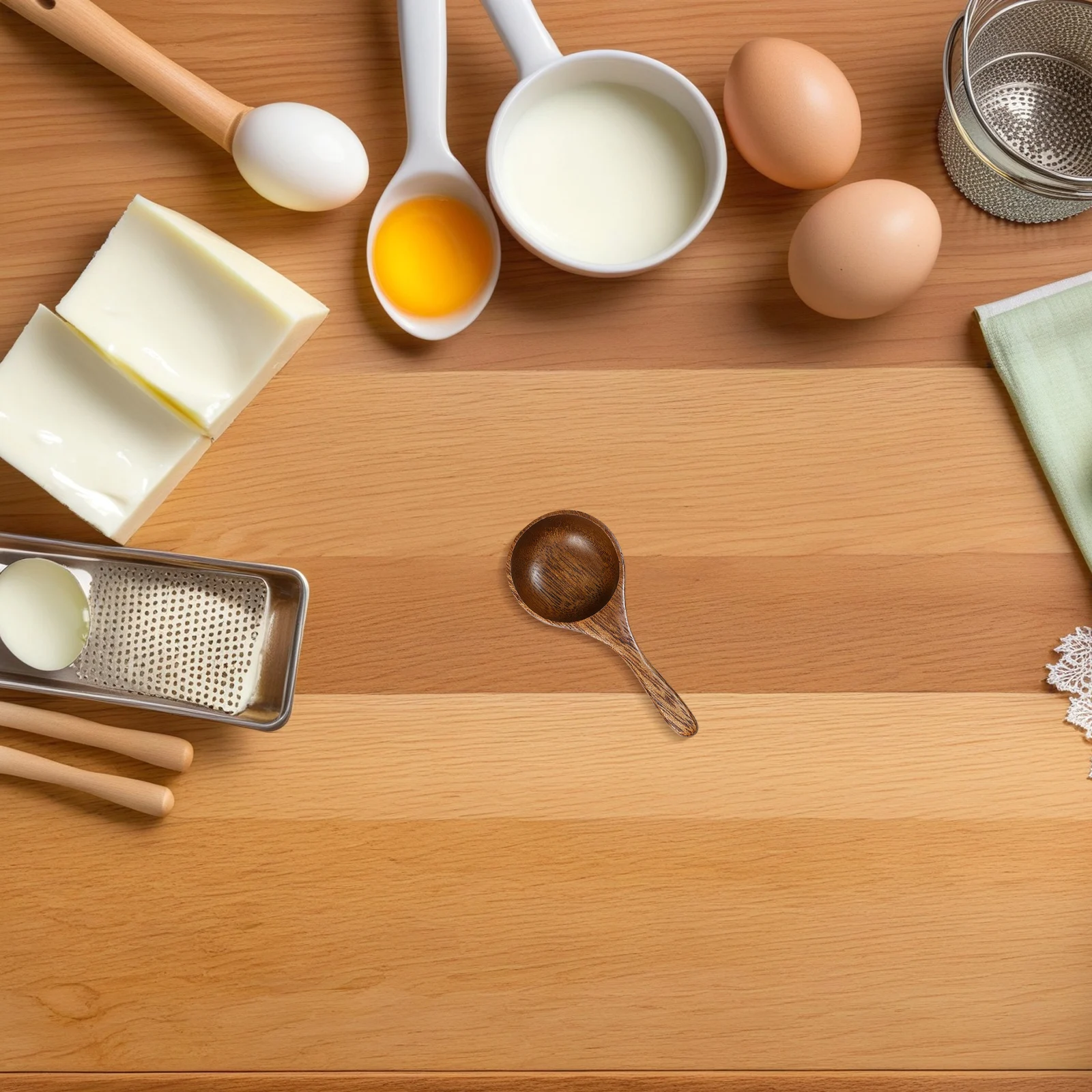 

Wooden Measuring Spoon 10Ml Coffee Scoop For Ground Beans Milk Tea Spice Kitchen Tool Long Handle Lightweight Small Size