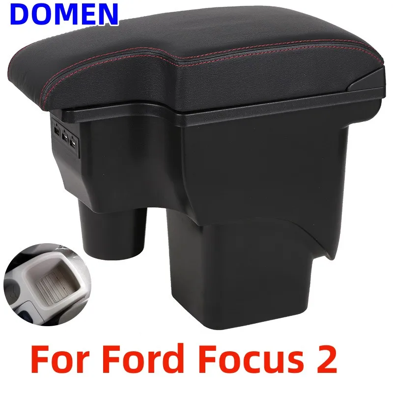 

For Ford Focus 2 armrest box mk2 car accessories nterior Retrofit For Ford Focus mk2 Car Armrest box Center Storage box USB