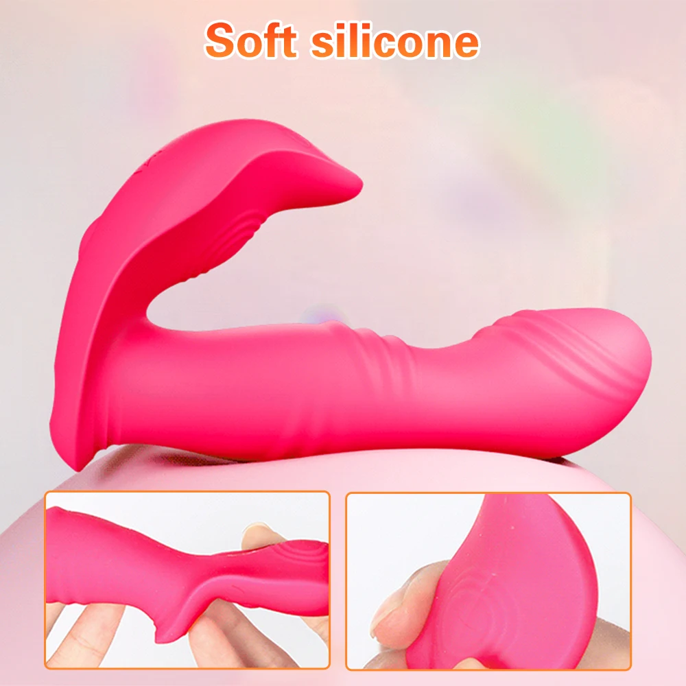 Dildo Vibrator Inflatable Butt Plug Remote Control G Spot Clit Stimulator Massager Automatic Vibrating Adult Sex Toys For Women