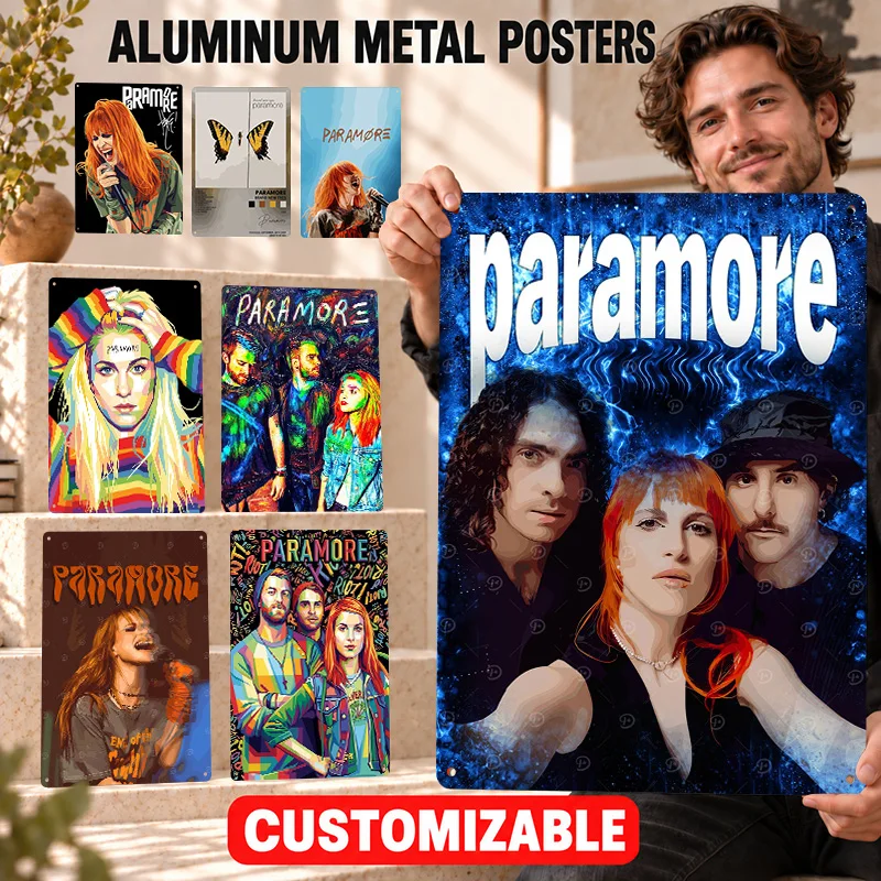 Paramore Printed Posters Bold Decorative Graphic Collector Room Wall Art Personalized Aluminum Metal Sign Memorable Decor Gift