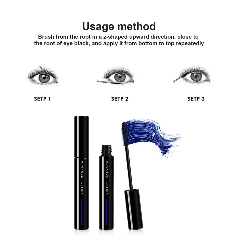 Gekleurde Mascara Waterdichte Snelle Droge Wimpers Curle Extension Make-Up Hick Verlenging Wimpers Cosmetisch 5 Kleuren 3d Mascara