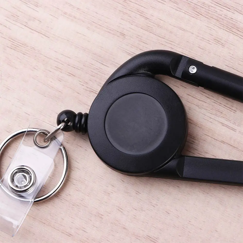 Retractable ID Lanyard Lanyard Clip Keychain Tool Pull Key Ring Clips Keychain Badge Holder Clip Badge Reel Clip