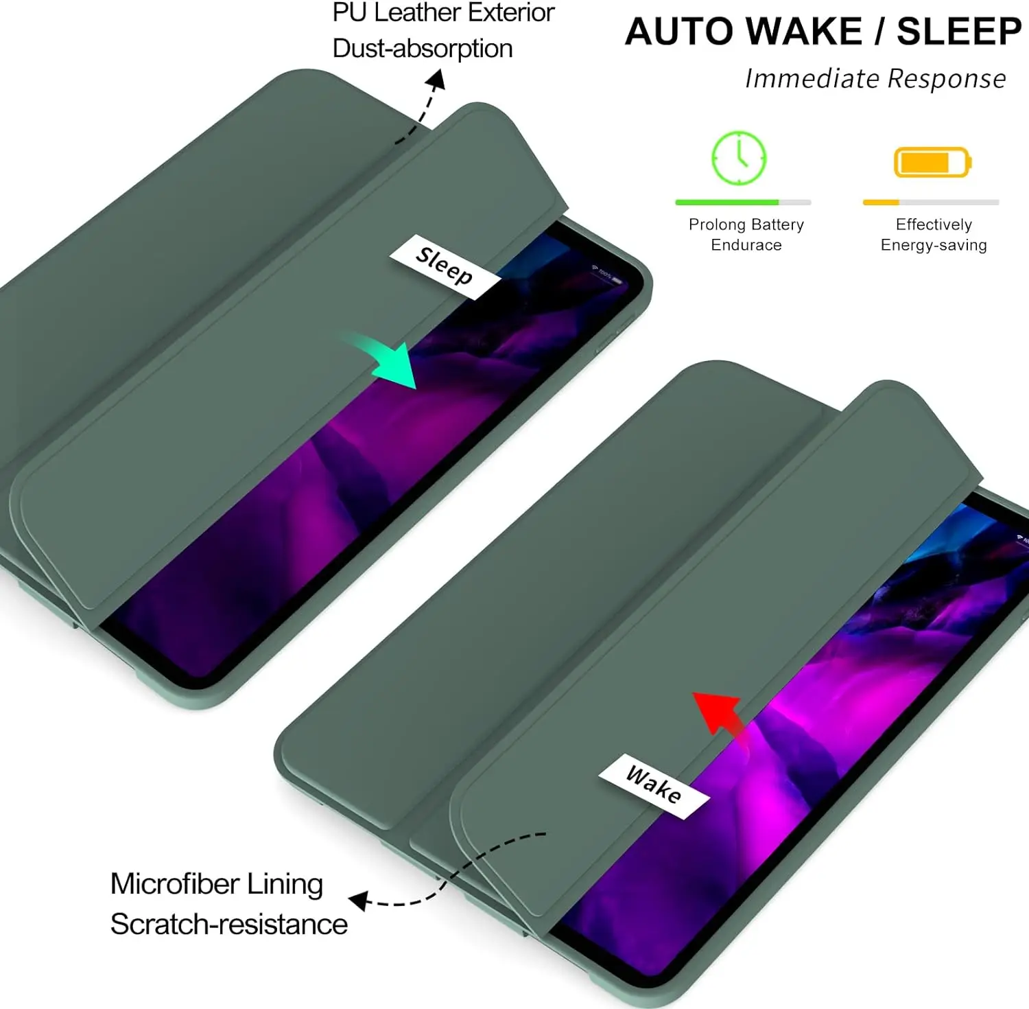 Magnetic Flip Case for Apple iPad Air Pro Mini 1 2 3 4 5 6 7 8 9 11 8.3 10.2 10.9 11 6th 7th 8th 9th 10th 11th Gen Smart Cover