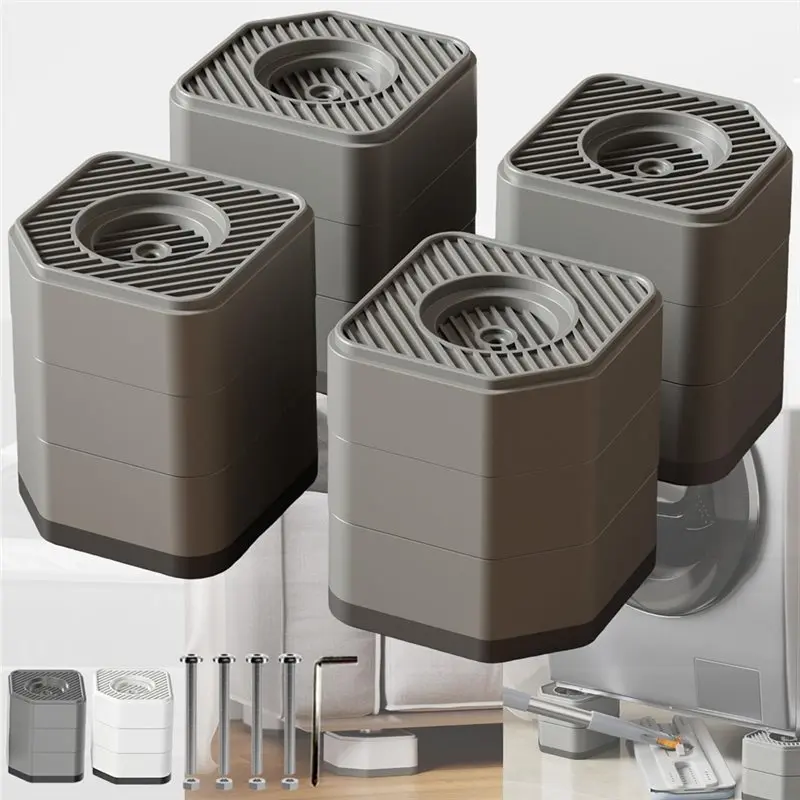 ABDJ-Anti Vibration Pads For Washing Machine Furniture Height-Increasing Pads Washer And Dryer Pedestals Laundry Appliances Grey