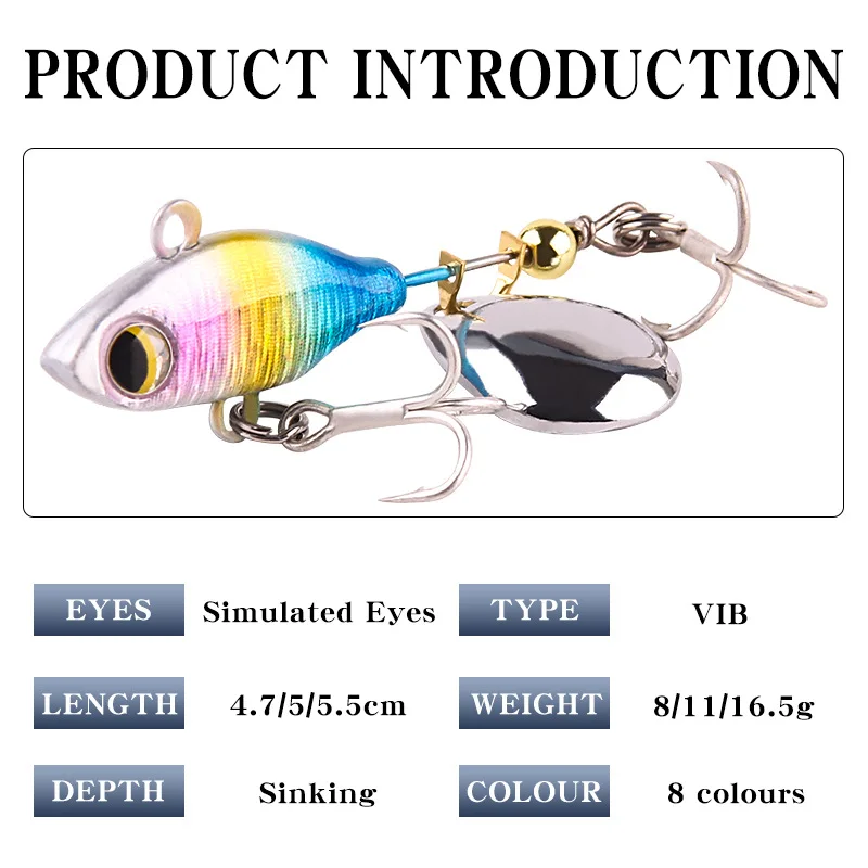 LHFSH Chatterbait con cola giratoria para lubina y trucha - imagen 4