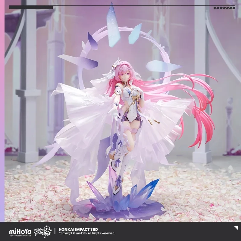 [Genuine] 2025 Anime Game Honkai Impact 3RD Elysia 1/7  HERRSCHER OF HUMAN :EGO 28CM Figure Cosplay Fashion Accessories Gift New