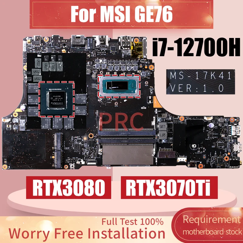 MS-17K41 para placa base de ordenador portátil MSI GE76 SRLD1 i7-12700H GN20-E7-A1 RTX3080 RTX3070Ti placa base para portátil