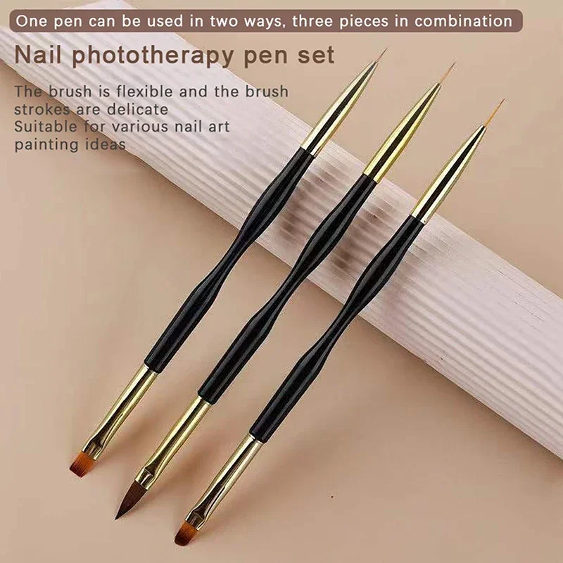 French Stripe Nail Art Liner Brush Set Tips Ultra-Thin Line Drawing Pen Dual End Uv Gel Painting Brushes Manicure Tools