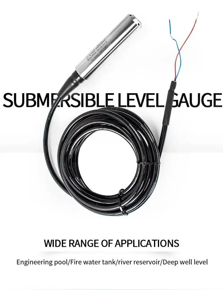 1M-5M Submersible Sensor For Tank 4-20Ma Liquid Probe Water Level Transmitter Transducer 0-10V