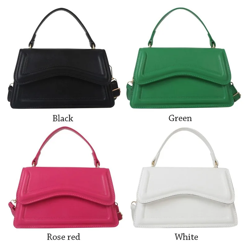 New Fashion Sling Shoulder Bag Trend PU Leather Handbags Solid Color Leisure Stylish Crossbody Bags for Girls сумка женская
