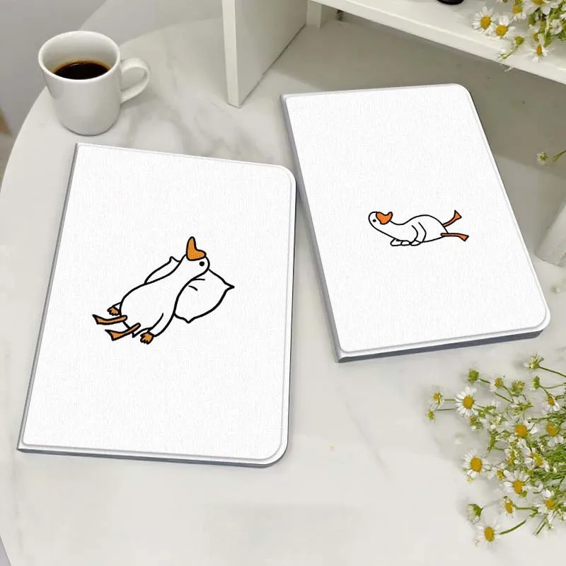 

Cute Duck Cartoon Art For Xiaoxin Lenovo Tab Pad K11 K10 M10 P11 3rd Plus Pro Legion Y700 Y900 Gen4 2 Tablet Case Gift