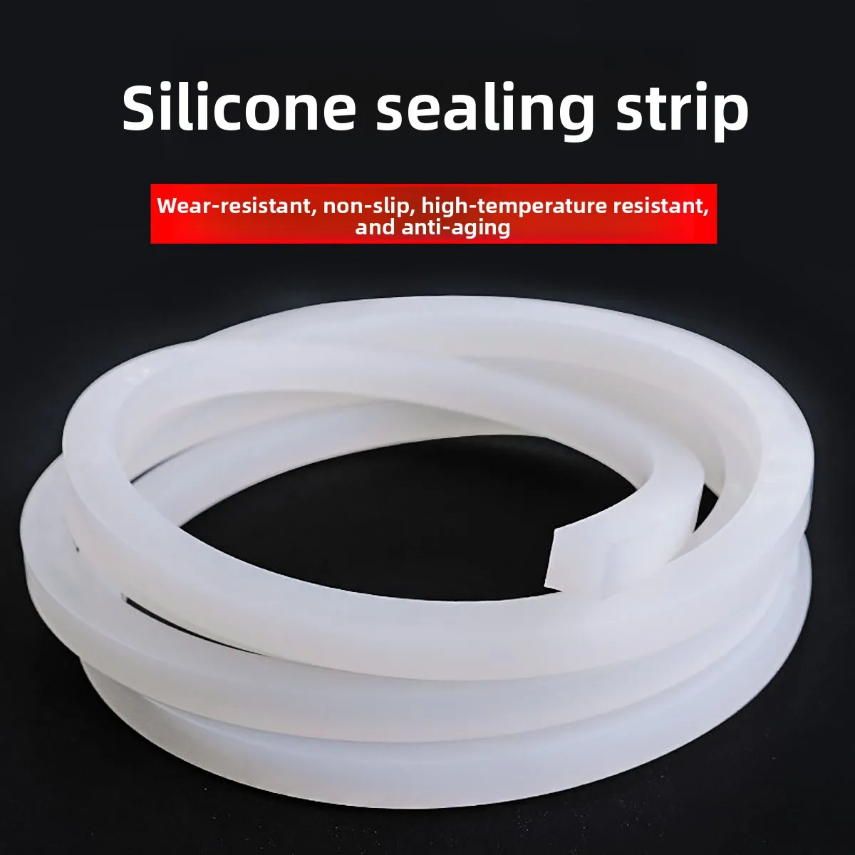 Thickness 4/5/6/8-30mm 1Meter Silicone Rubber Strip Square White Anti Oil High Temperature Seal Gasket Rubber Weatherstrip Bar
