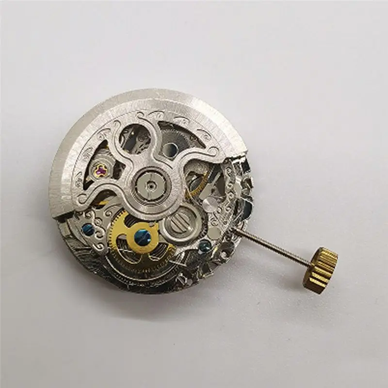A77K 2196 Automatic Mechanical Movement 6 Hands Watch Accessories Watch Center Without Calendar Skeleton