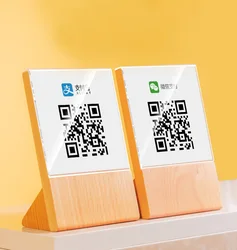 SVIAO Acrylic Label Price Plate QR Code Wooden Stand Coffee Restaurant Store Display Box Logo Shelf Customizable Logo